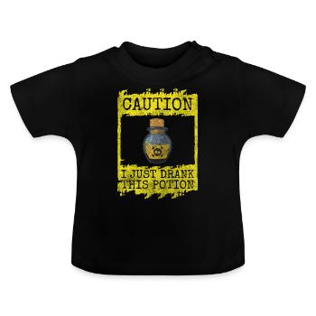 Alchimie Recherche à base de plantes - T-shirt bio col rond Bébé - noir - Devant