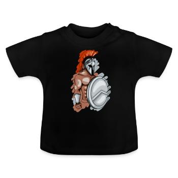 Spartaner - Baby Bio-T-Shirt mit Rundhals - Schwarz - Vorne