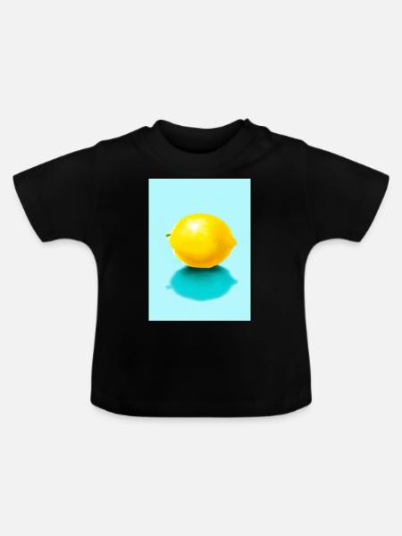 Zitrusfrüchte - Baby Bio-T-Shirt mit Rundhals - Schwarz
