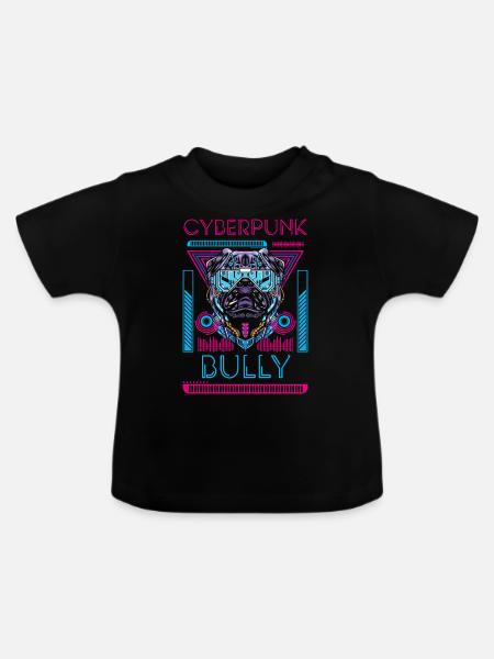 Cyborg Android Neon - Baby Bio-T-Shirt mit Rundhals - Schwarz