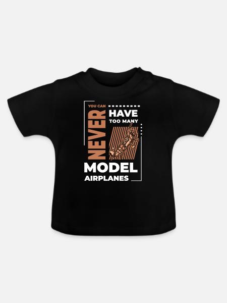 Modellflugzeug Himmel Flieger - Baby Bio-T-Shirt mit Rundhals - Schwarz