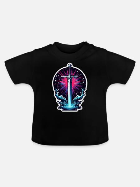 Galaxy Sword - Baby Bio-T-Shirt mit Rundhals - Schwarz