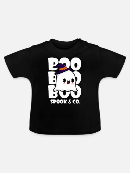 BOO SPOOK & CO. - Baby Bio-T-Shirt mit Rundhals - Schwarz