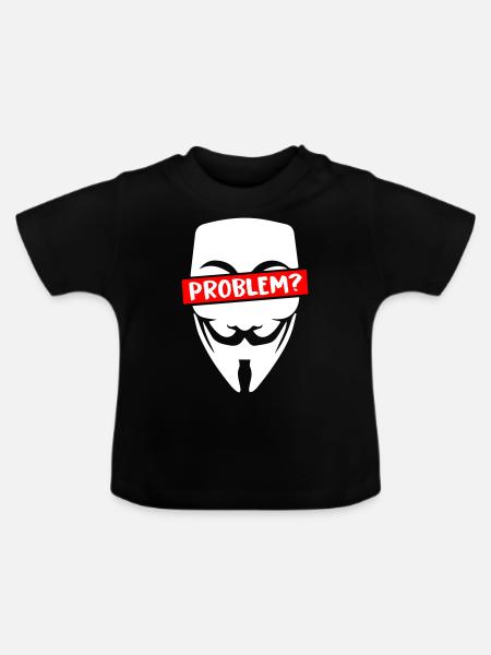 Problem Anonymous - Baby Bio-T-Shirt mit Rundhals - Schwarz