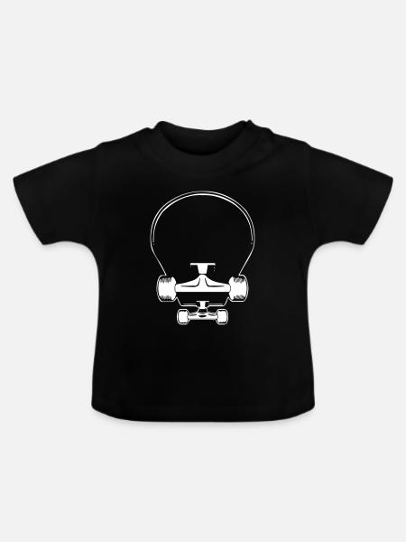 Skateboard - Baby Bio-T-Shirt mit Rundhals - Schwarz