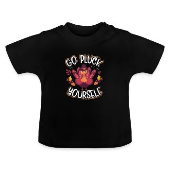 Allez vous cueillir - T-shirt bio col rond Bébé - noir - Devant