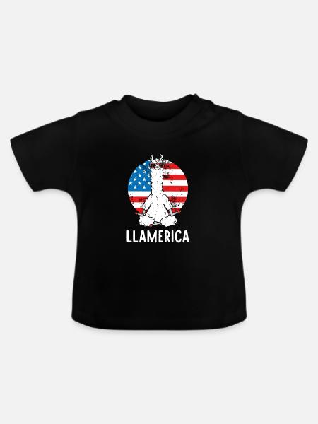 Amerika Ist Unglaublich - Baby Bio-T-Shirt mit Rundhals - Schwarz