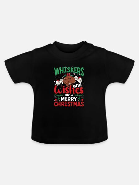 Schnurrhaare Und Wünsche - Baby Bio-T-Shirt mit Rundhals - Schwarz