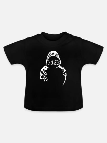 Die Dunkelheit - Baby Bio-T-Shirt mit Rundhals - Schwarz