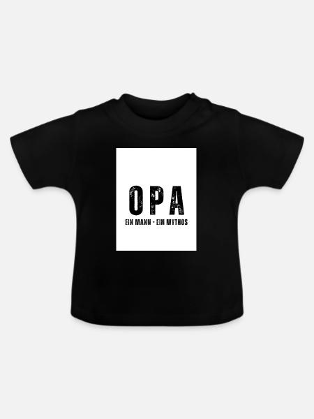 OPA Ein Mann - Ein Mythos - Baby Bio-T-Shirt mit Rundhals - Schwarz