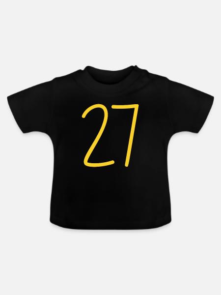 27 - Baby Bio-T-Shirt mit Rundhals - Schwarz