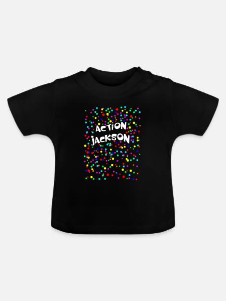 Karneval Fasching Silvester Party - Baby Bio-T-Shirt mit Rundhals - Schwarz