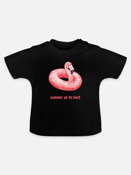 Summer at its best - Baby Bio-T-Shirt mit Rundhals - Schwarz