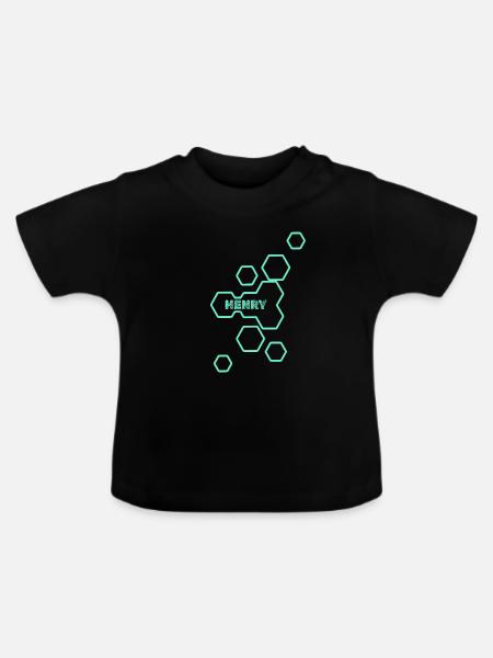 Henry - Baby Bio-T-Shirt mit Rundhals - Schwarz