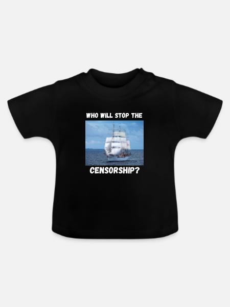 Censorship - Baby Bio-T-Shirt mit Rundhals - Schwarz