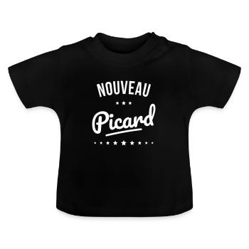 Nouveau Picard - Idée cadeau bébé - T-shirt bio col rond Bébé - noir - Devant