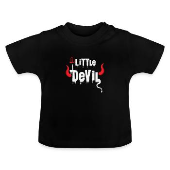 Petit diable Halloween - T-shirt bio col rond Bébé - noir - Devant