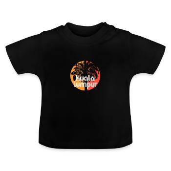 Kuala Lumpur Malaysia Künstlerisches Urlaubssouvenir - Baby Bio-T-Shirt mit Rundhals - Schwarz - Vorne