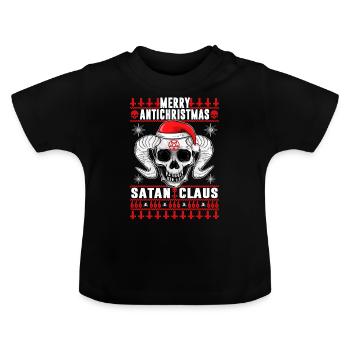 Joyeux Antichristmas - Satan Claus Ugly Sweater - T-shirt bio col rond Bébé - noir - Devant