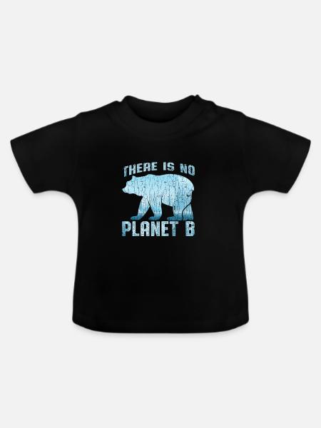 No Planet B - Baby Bio-T-Shirt mit Rundhals - Schwarz