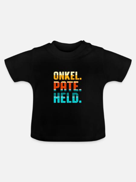 Onkel Pate Held - Baby Bio-T-Shirt mit Rundhals - Schwarz
