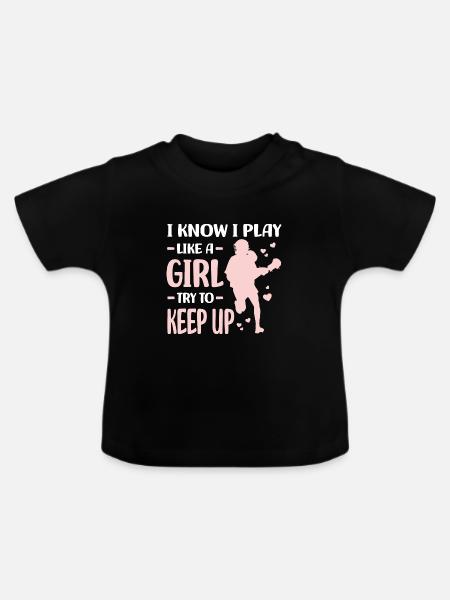 Lacrosse Spieler - Baby Bio-T-Shirt mit Rundhals - Schwarz