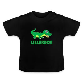 Fratelli coccodrilli piccolo regalo miglior animale Kroko - Maglietta ecologica con scollo rotondo per neonato - nero - Fronte