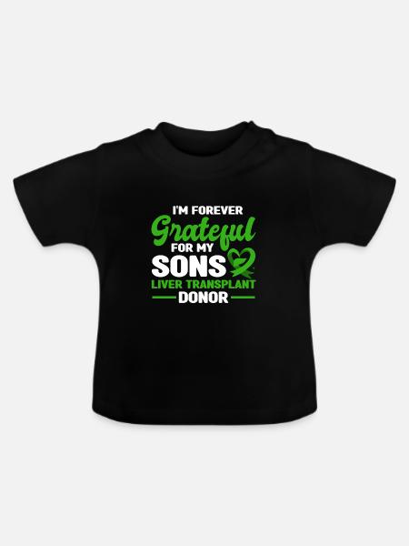 Organspender - Baby Bio-T-Shirt mit Rundhals - Schwarz
