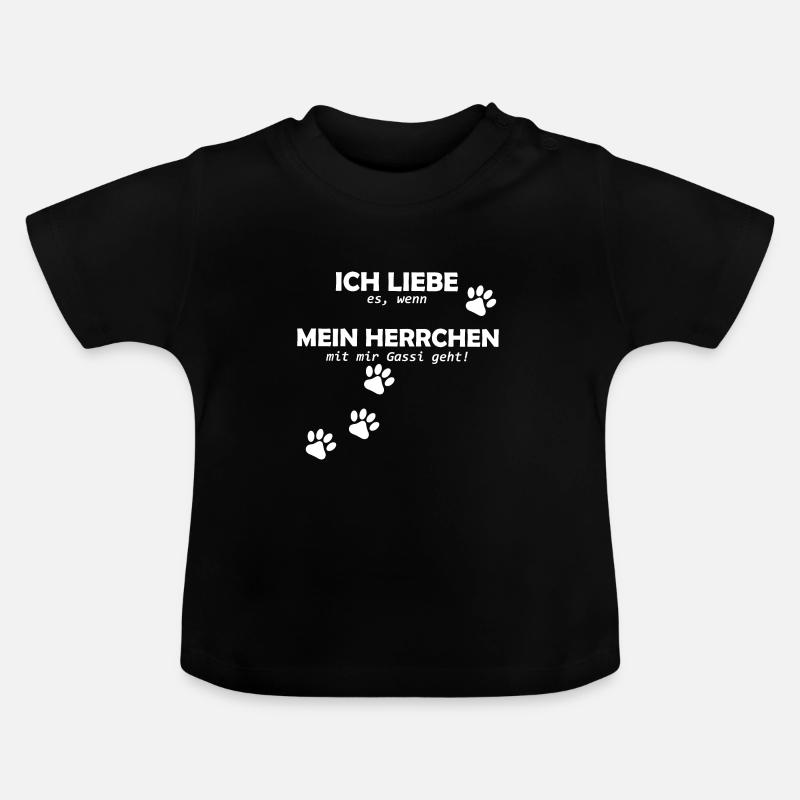 Hunde Spruch - Baby Bio-T-Shirt mit Rundhals - Schwarz