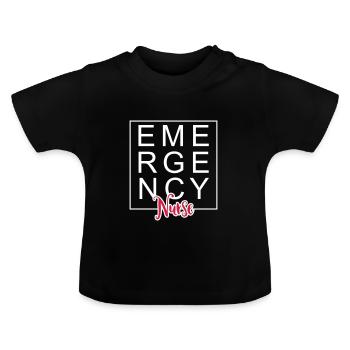 Krankenschwester - Baby Bio-T-Shirt mit Rundhals - Schwarz - Vorne