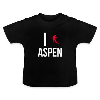 Moniteur de ski Aspen Language School Colorado Au pair - T-shirt bio col rond Bébé - noir - Devant