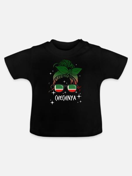 Tschetschenien - Baby Bio-T-Shirt mit Rundhals - Schwarz