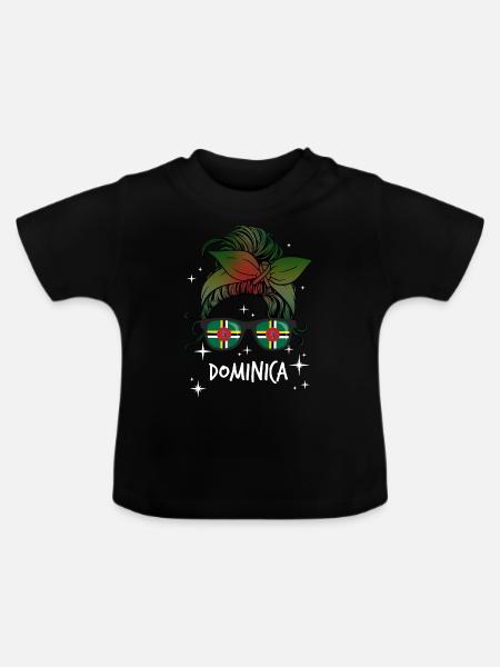Dominica - Baby Bio-T-Shirt mit Rundhals - Schwarz