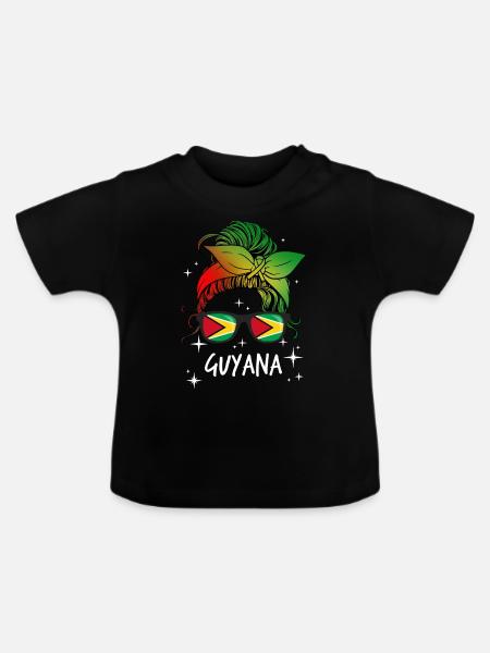 Guyana - Baby Bio-T-Shirt mit Rundhals - Schwarz