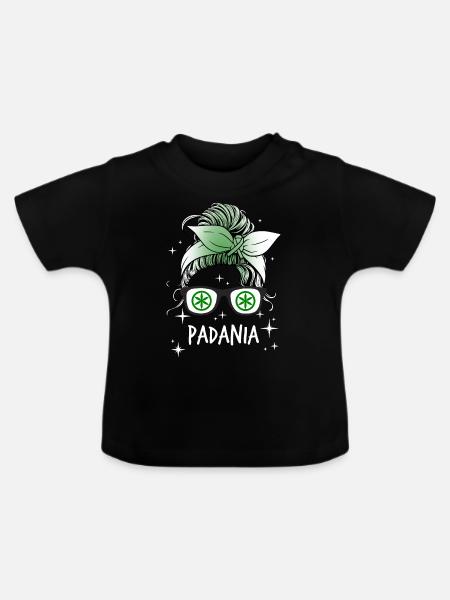 Padanien - Baby Bio-T-Shirt mit Rundhals - Schwarz