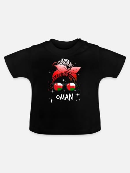 Oman - Baby Bio-T-Shirt mit Rundhals - Schwarz
