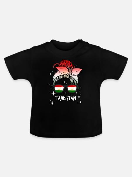 Tadschikistan - Baby Bio-T-Shirt mit Rundhals - Schwarz