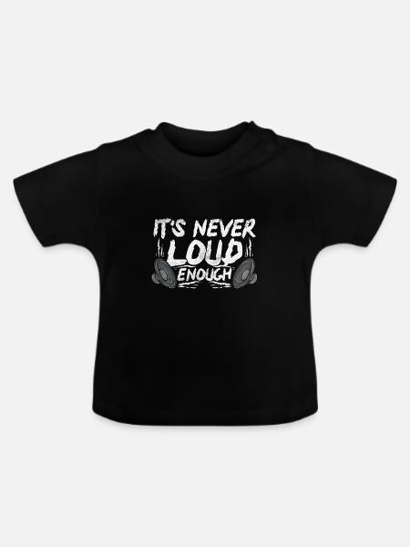 It's Never Loud Enough - Baby Bio-T-Shirt mit Rundhals - Schwarz