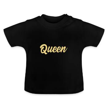 Reine de l’enfer - T-shirt bio col rond Bébé - noir - Devant