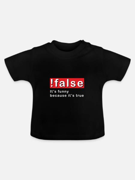False Programmieren - Baby Bio-T-Shirt mit Rundhals - Schwarz
