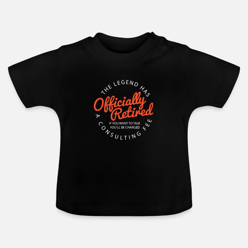 Legend a officiellement pris sa retraite - T-shirt bio col rond Bébé - noir