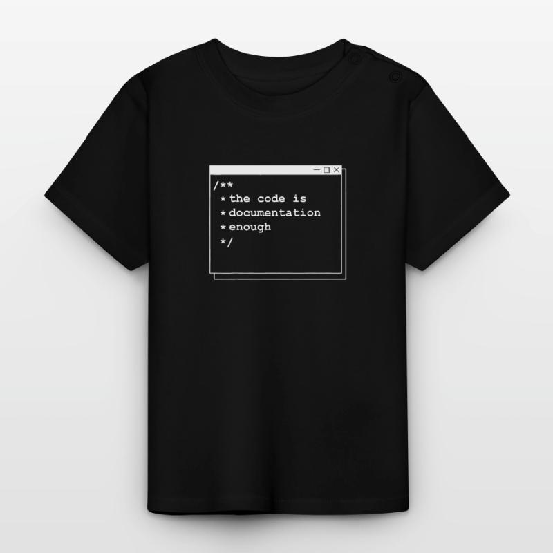 Der Code genügt | Computerprogrammier-Nerd Baby Bio-T-Shirt mit Rundhals
