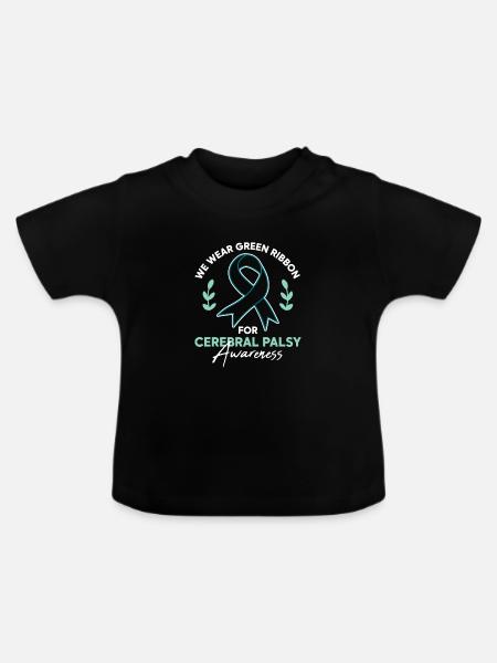 Cerebral Palsy Awareness - Baby Bio-T-Shirt mit Rundhals - Schwarz