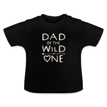PAPA des WILD ONE - Family Design (2/2) - T-shirt bio col rond Bébé - noir - Devant