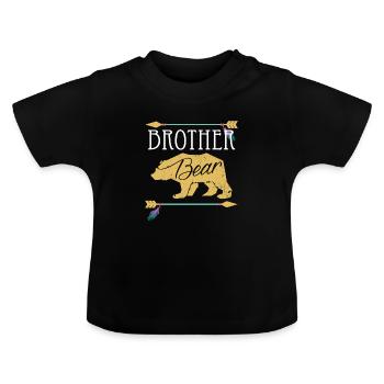 BROTHER BEAR - Idée cadeau pour les familles - T-shirt bio col rond Bébé - noir - Devant