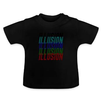 Illusion Optical Illusion Gift Perception - T-shirt bio col rond Bébé - noir - Devant