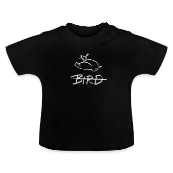 oiseau mort - dessin amusant cadeau tshirt - T-shirt bio col rond Bébé - noir - Devant