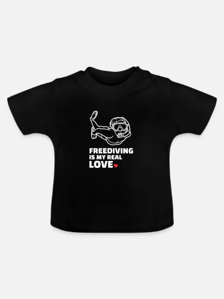 Freitauchen - Baby Bio-T-Shirt mit Rundhals - Schwarz