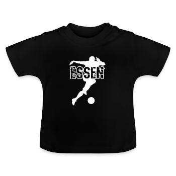 La nourriture, ma ville ! - T-shirt bio col rond Bébé - noir - Devant