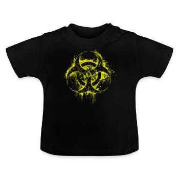 biogefahr biohazard zombie halloween - Baby Bio-T-Shirt mit Rundhals - Schwarz - Vorne